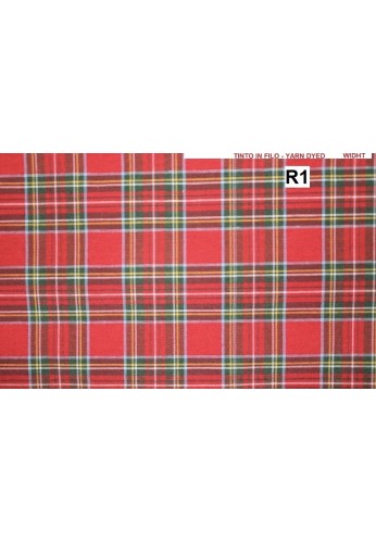 Tela Arredo Rusticana scozzese cm. 320 - Rosso