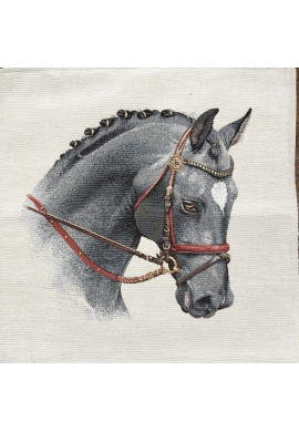 Fodera cuscino - Cavallo grigio