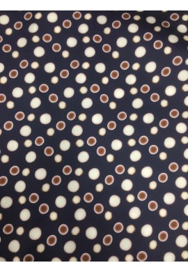 Crepes satin elasticizzato - POIS BLU