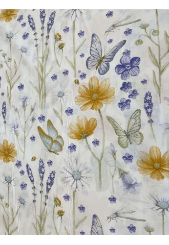 Tela Stampata Spring puro cotone cm. 280 - lilla