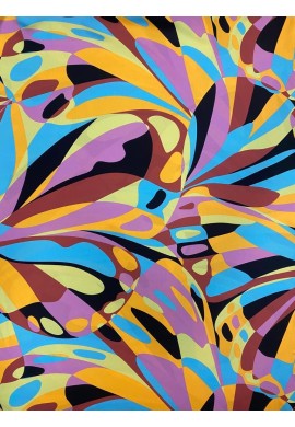 ABSTRACT Satin stampa digitale cm. 150