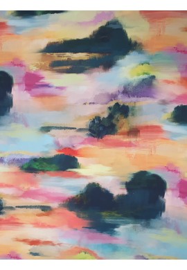 CLOUDY Satin poliestere stampato cm. 150